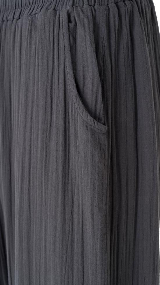 Erkek genel Antrasit müslin Pantolon -L/XL