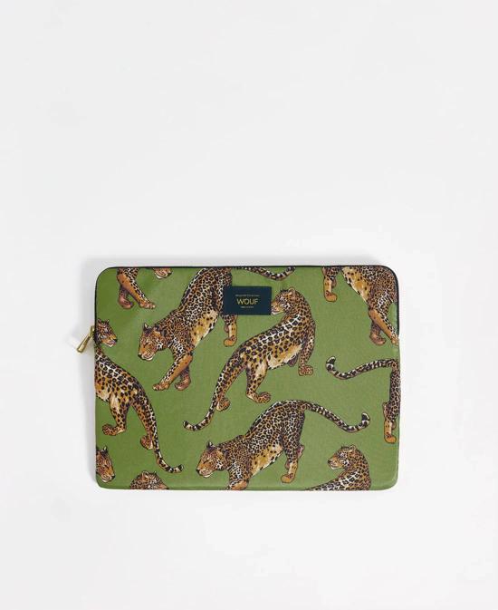 Erkek genel Olive Leopard Laptop Sleeve 13 &14 