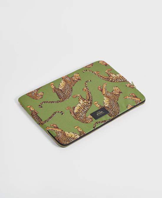 Erkek genel Olive Leopard Laptop Sleeve 13 &14 