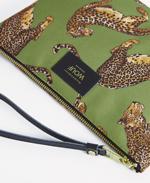 Erkek genel Olive Leopard XL Pouch Bag