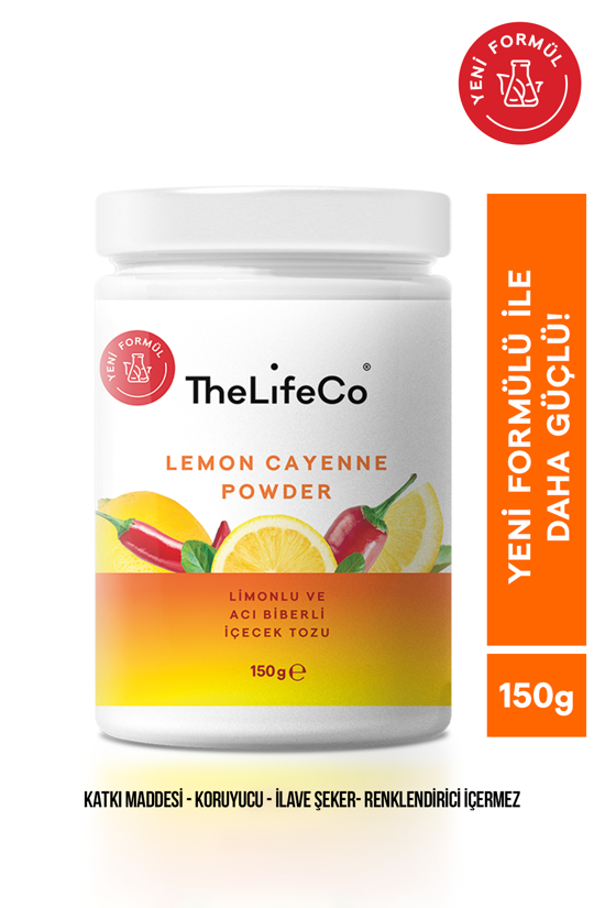 Erkek genel TheLifeCo Limonlu ve Acı Biberli İçecek Tozu 150gr