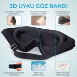 Erkek genel 3D Pro Uyku Göz Bandı- Siyah