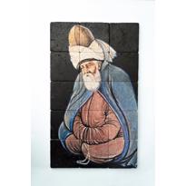 genel Mevlana Portre Traverten Taş Tablo 