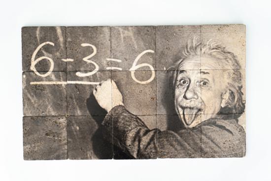Erkek genel Einstein Denklem Traverten Taş Tablo
