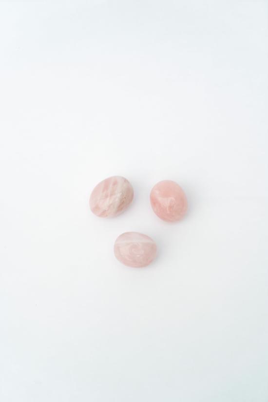 Erkek genel Pembe Kuvars Ufak Yumurta Taş
