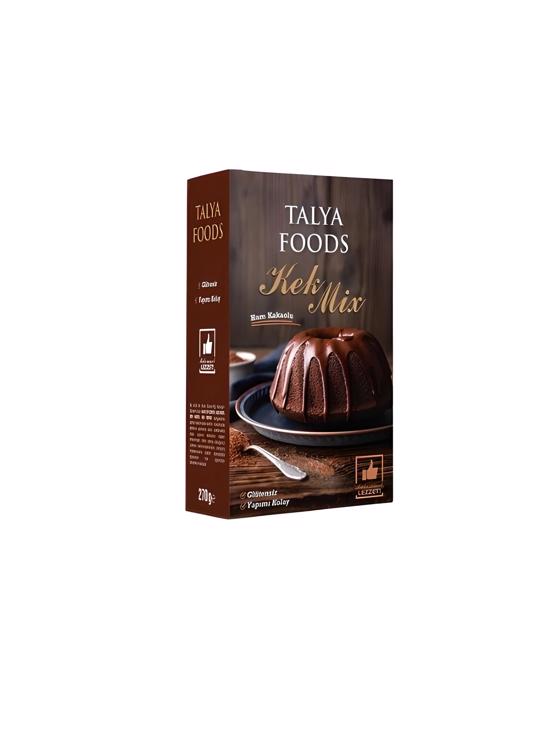 Erkek genel Glutensiz Kolay Yap Ham Kakaolu Kek Mix 270gr