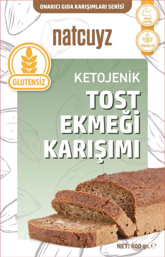 Erkek genel Ketojenik Glutensiz Tost Ekmeği Karışımı 400gr