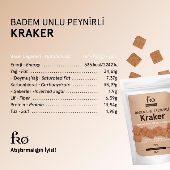 Erkek genel Badem Unlu Peynirli Kraker Glutensiz Atıştırmalık