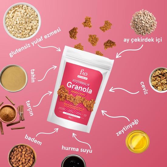 Erkek genel Atıştırmalık Granola-Vegan Glutensiz 50 gr