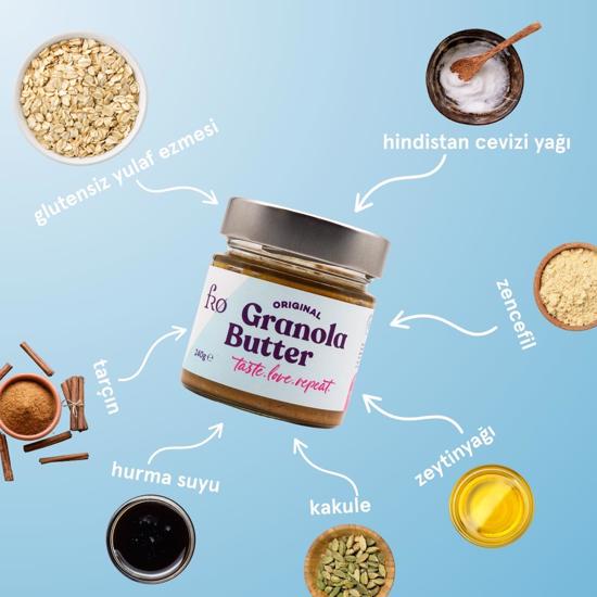 Erkek genel Granola Butter Original Glutensiz Şekersiz Vegan