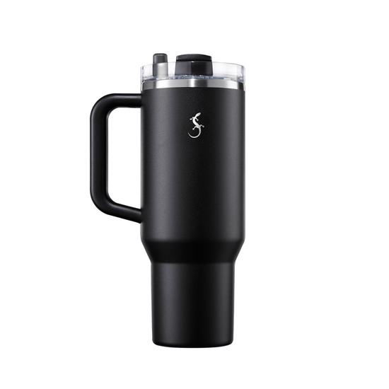 Erkek genel Big Cup 1.2 L Mat Siyah Termos, Paslanmaz Çelik Sı
