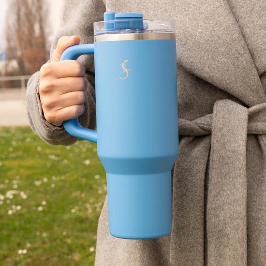 Erkek genel Big Cup 1.2 L Okyanus Mavi Termos, Paslanmaz Çelik