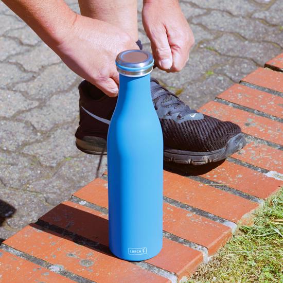 Erkek genel Okyanus Mavi Termos 750 ml, Paslanmaz Çelik Sızdır