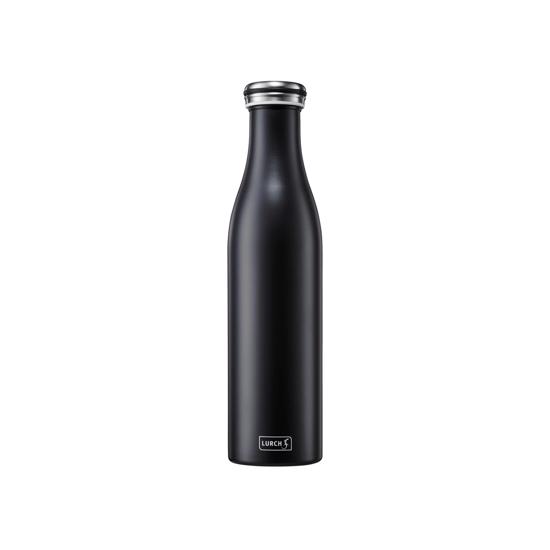 Erkek genel Mat Siyah Termos 750 ml, Paslanmaz Çelik Sızdırmaz