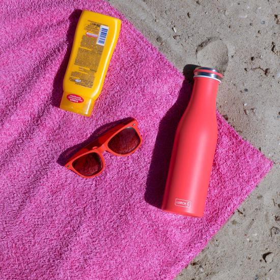 Erkek genel Mercan Pembe Termos 500 ml, Paslanmaz Çelik Sızdır