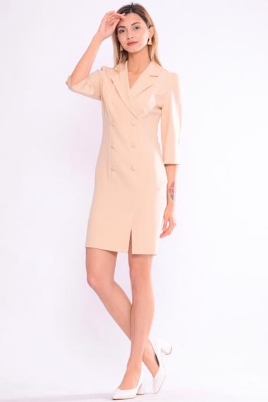 Bej İRONİ BLAZER ACIK BEJ ELBİSE 