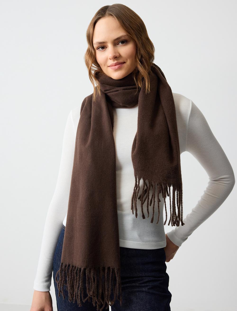 YAK WOOL FRINGE STOLE | CTHY