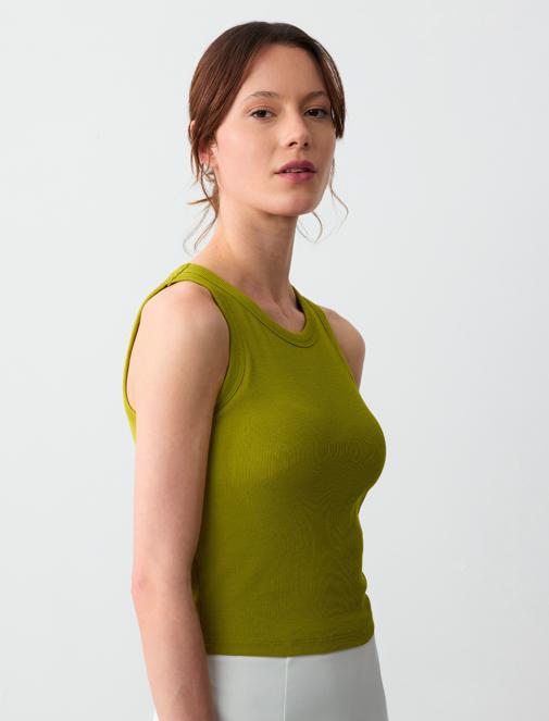 Limoni Cup Sleeveless Knitted Tank Top