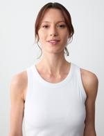 Sleeveless Knitted Tank Top with Cup