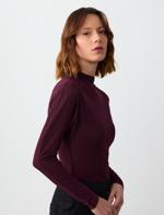 Long Sleeve Mesh Knitted Blouse