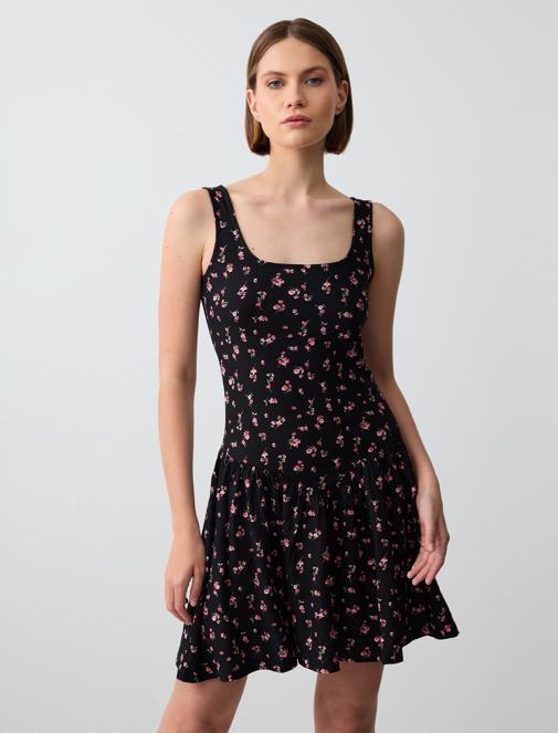 Floral Elbise Kombini