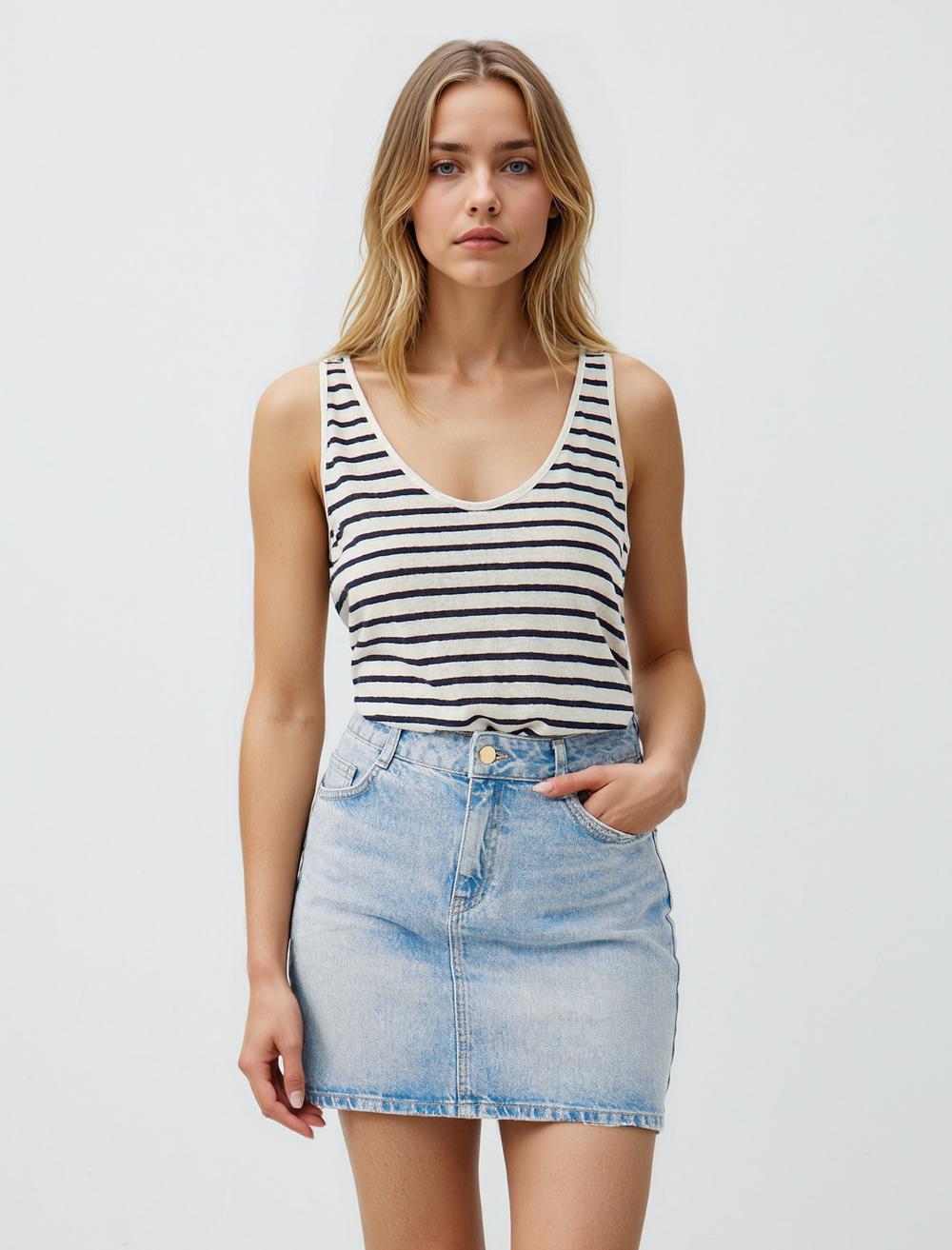 【NONCODE】Kaoree Waist Cutting Denim Skirt Y/PROJECT - EVERGREEN CUT OUT DENIM SKIRT | HBX - Globally