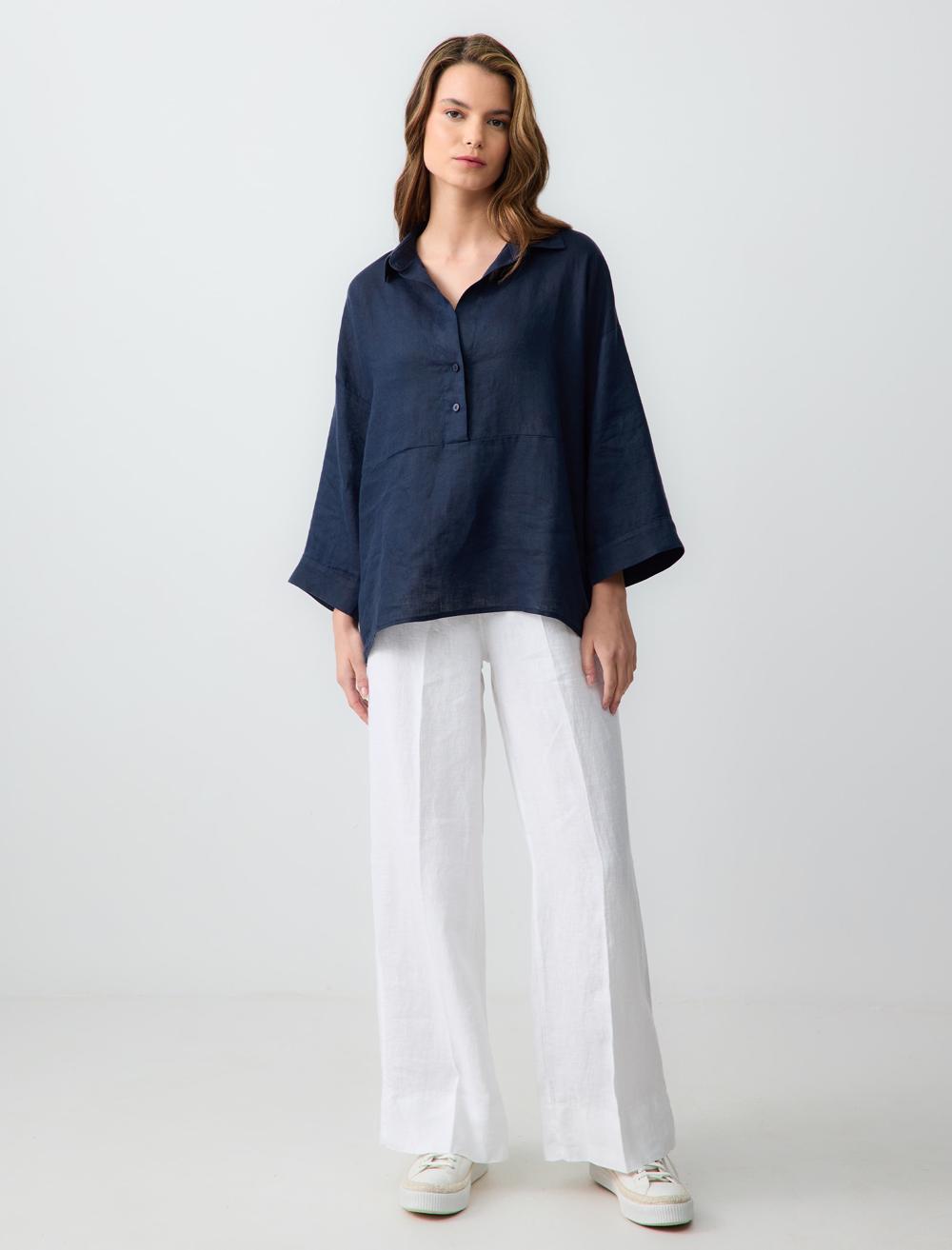【2plan】Kedi semi wide cotton pants pantolon_5sw312269_acik-bej-