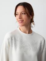 Flower Patterned Knitted Sweatshirt