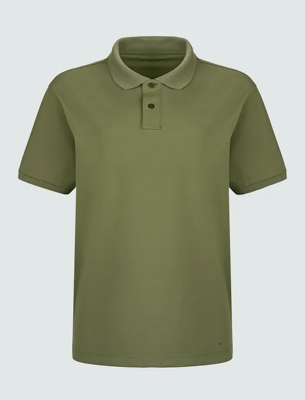 Women Haki Short Sleeve Polo Collar Mens Knitted T-Shirt
