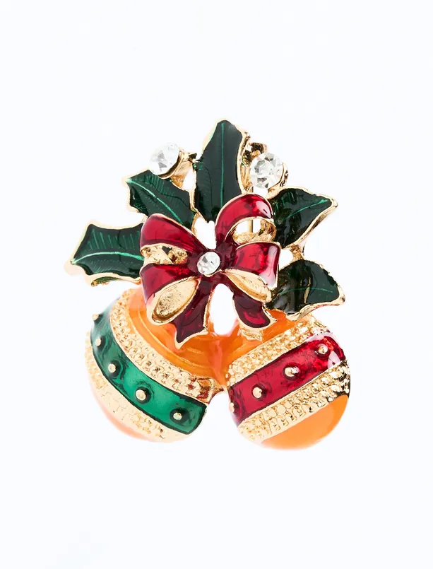 Women Orange Flower Figured Brooch