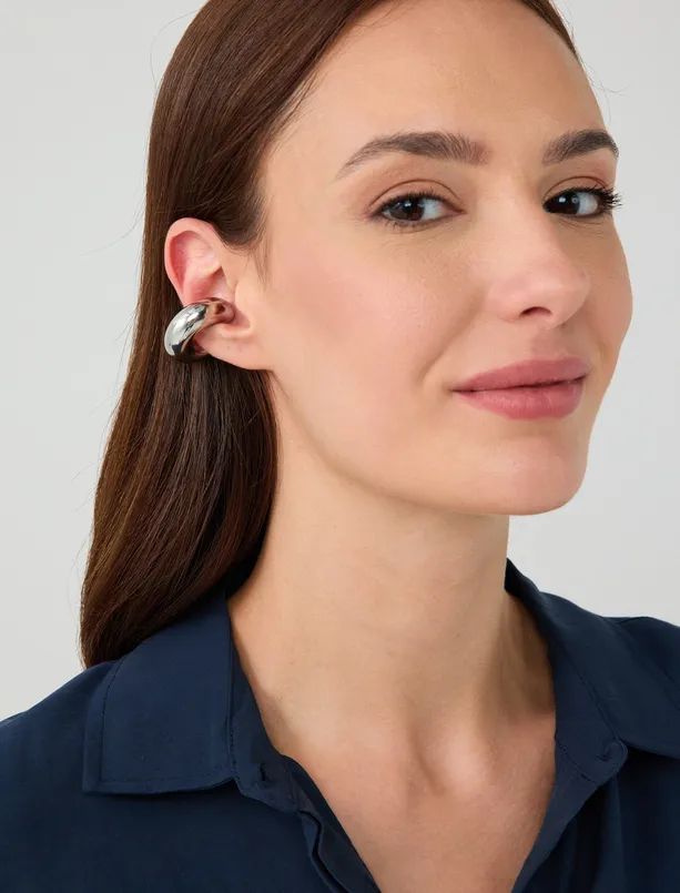 Women Grey Shiny Joint Earrings