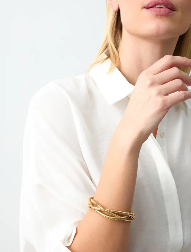 Women Yellow Adjustable Brilliant Bracelet with Multi Chain