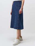 Mavi Normal Bel Midi Denim Etek_3