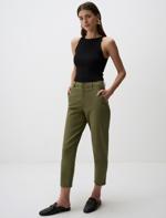 Haki Normal Bel Cepli Gabardin Pantolon_1