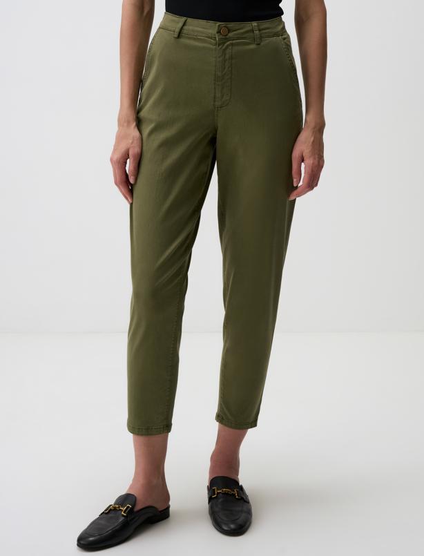 Haki Normal Bel Cepli Gabardin Pantolon_3