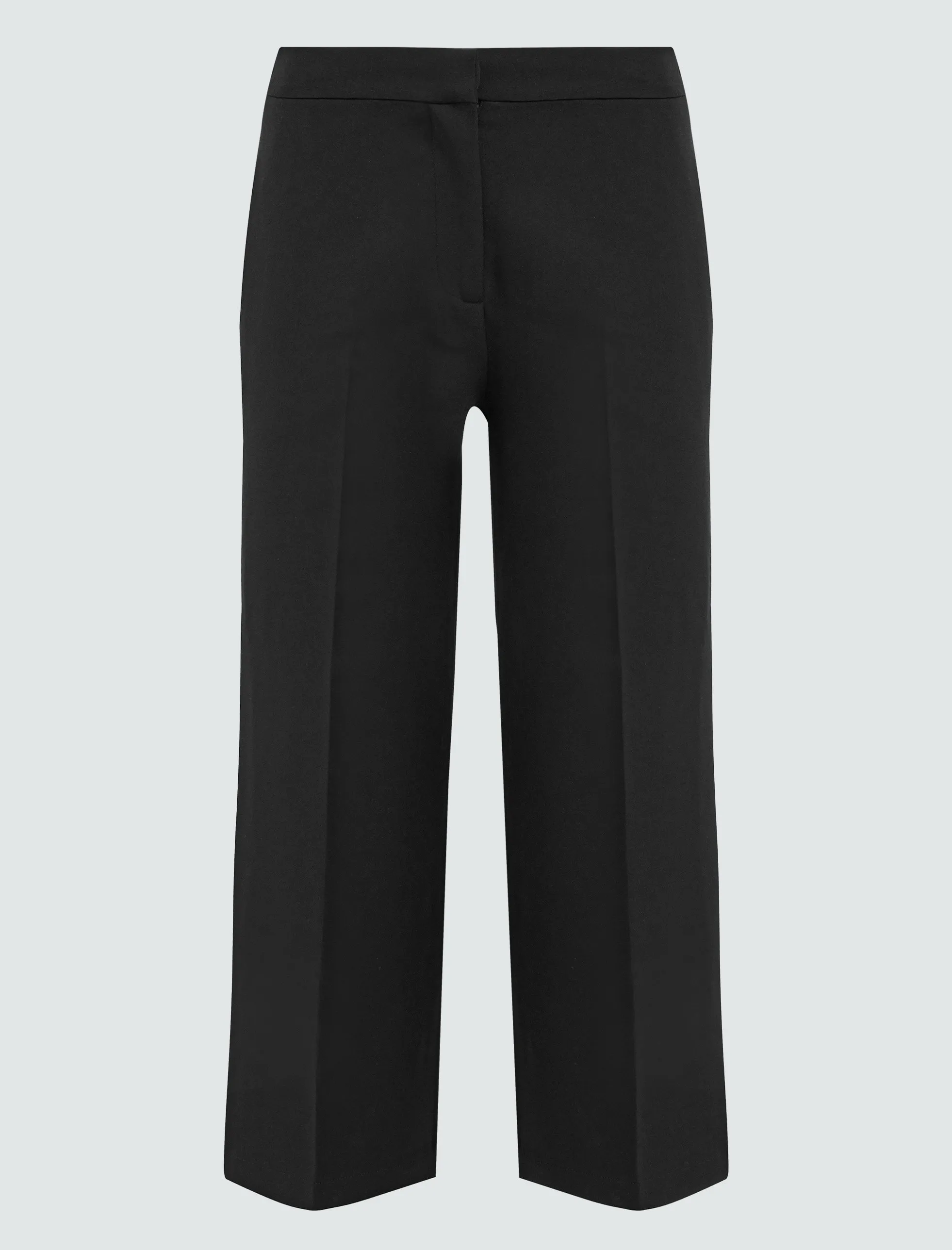 High Waist Wide Leg Relaxed Fit Short Woven Pants