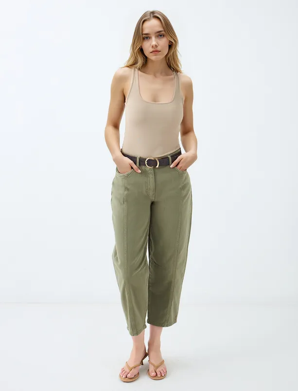 Bayan  %100 Pamuk Normal Bel Normal Paça Denim Pantolon