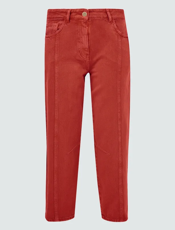 Bayan  %100 Pamuk Normal Bel Normal Paça Denim Pantolon