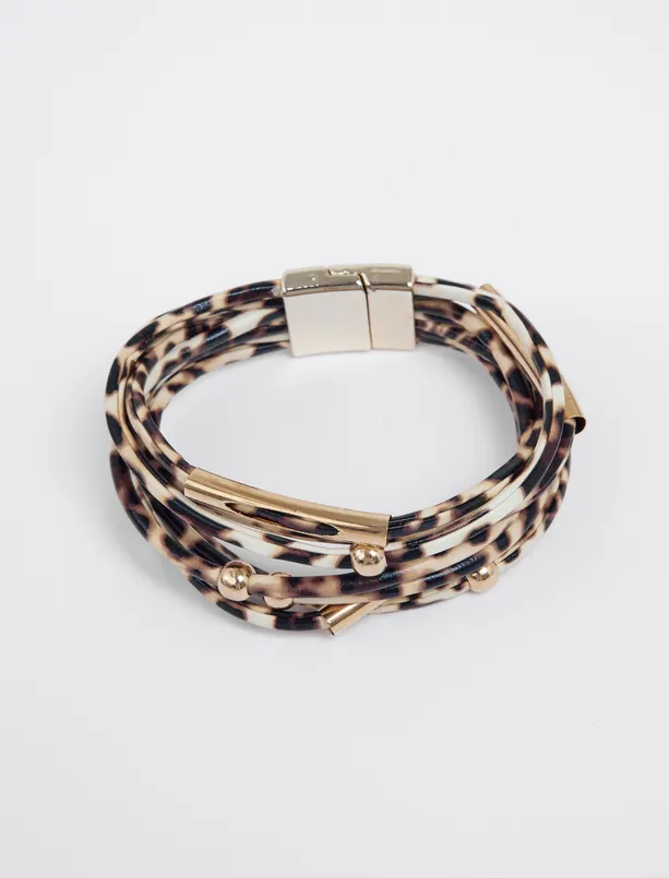 Women Mixed Leopard Patterned Bracelet