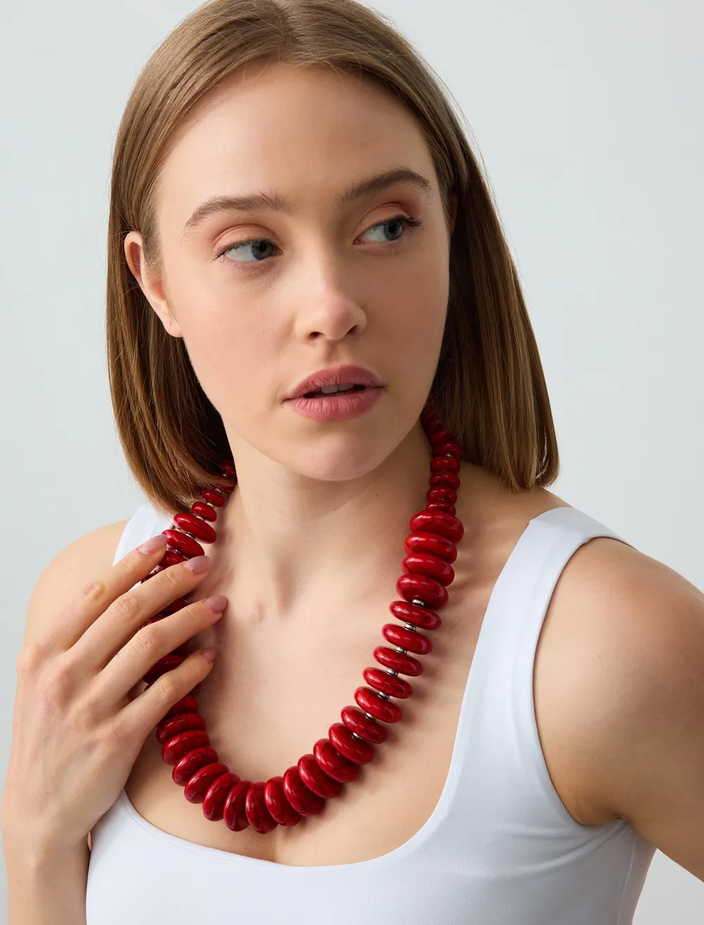 ★HAS★ HU003 Red beads ball necklace HU003 Red beads ball necklace - 감도 깊은 취향 셀렉트샵 29CM