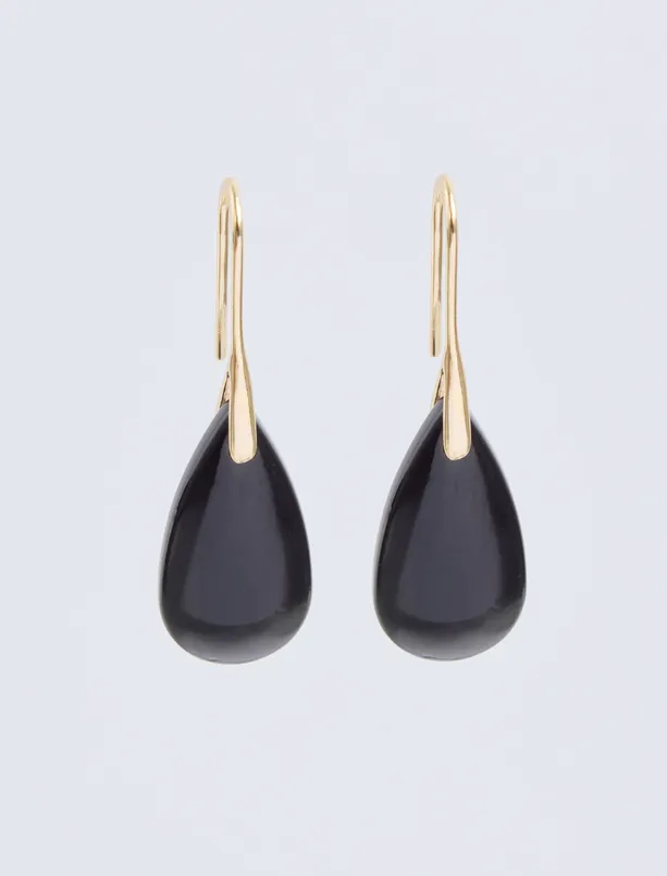 Women Black Drop Figured Dangling Elegant Earrings