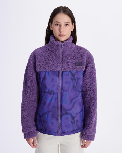 Mor Authentic Aria Kadın Mor Oversize Fit Sherpa - KAPPA® Türkiye