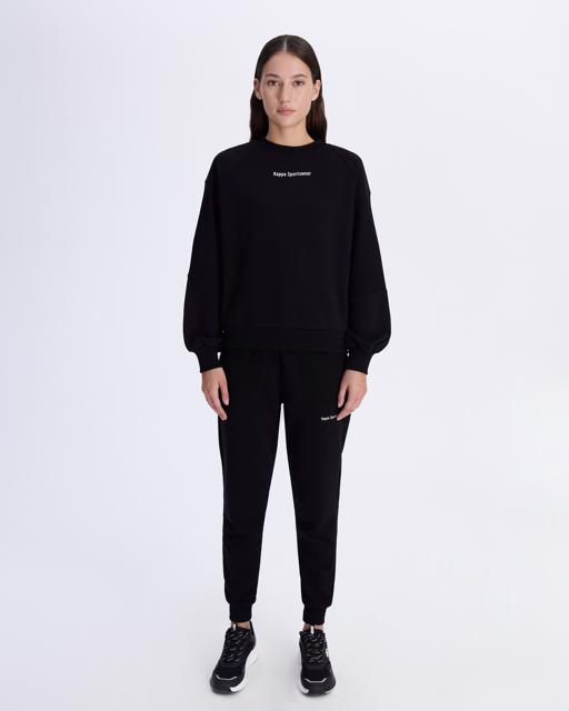 Siyah Authentic Angely Kadın Siyah Comfort Fit Sweatshirt - KAPPA® Türkiye