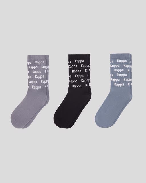 Siyah Kainy 3pack Unisex Siyah-Antrasit Çorap - KAPPA® Türkiye