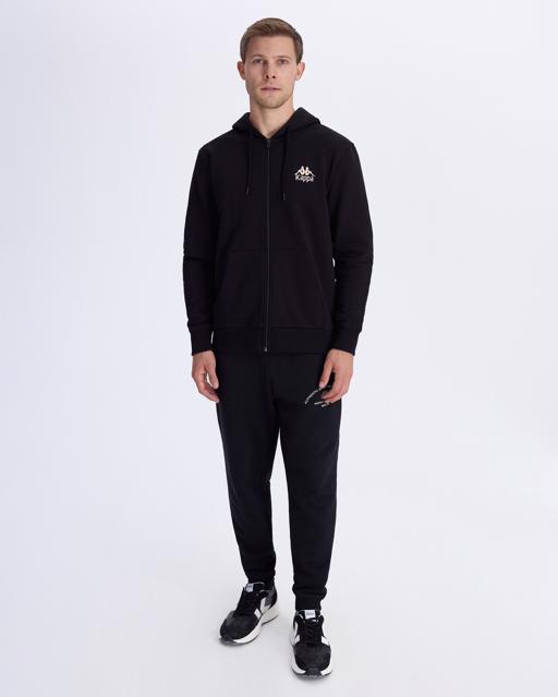 Siyah Authentic Franz Full Zip Erkek Siyah Regular Fit Fermuarlı Eşofman Üstü - KAPPA® Türkiye
