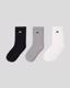 Taty 3pack Unisex Beyaz- Siyah-Gri Çorap