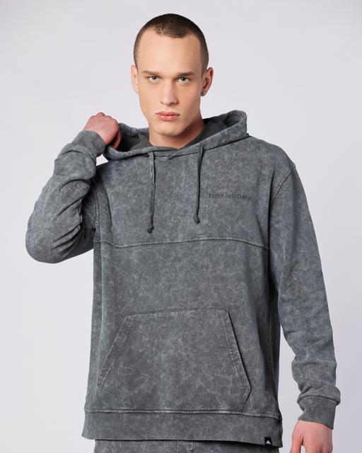 Siyah Authentic Theo As Erkek Antrasit Comfort Fit Hoodie - KAPPA® Türkiye