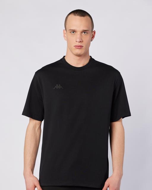 Siyah Logo Adam Erkek Siyah Oversize Fit Tişört - KAPPA® Türkiye