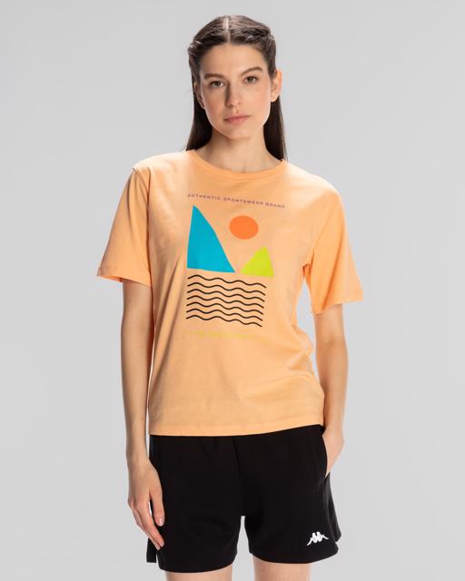 Turkuaz Sport Viola T.Shirt Kadın Somon Regular Fit Tişört - KAPPA® Türkiye