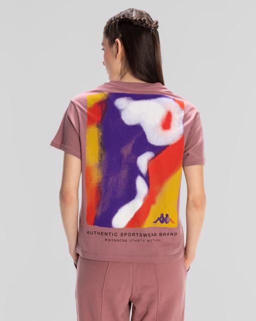 Gül Kurusu Kappa Authentic Shoshanna T-Shirt Kadın Gül Kurusu Regular Fit Tişört - KAPPA® Türkiye